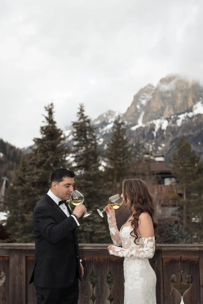Carla and Martin's winter elopement in Corvara, Alta Badia