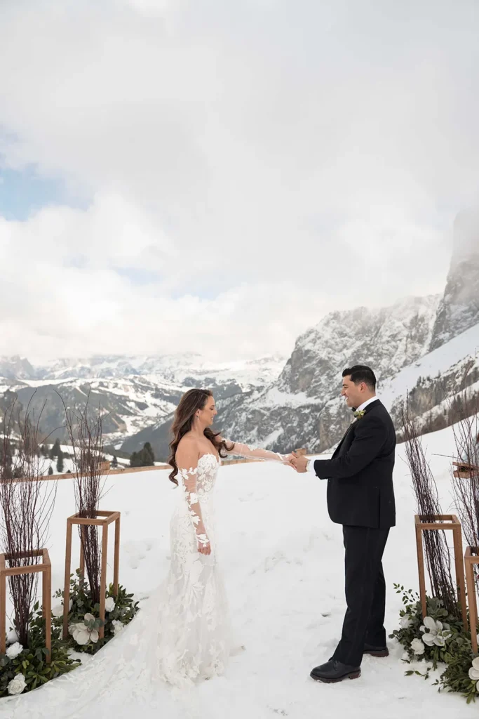 Carla and Martin's winter elopement in Corvara, Alta Badia
