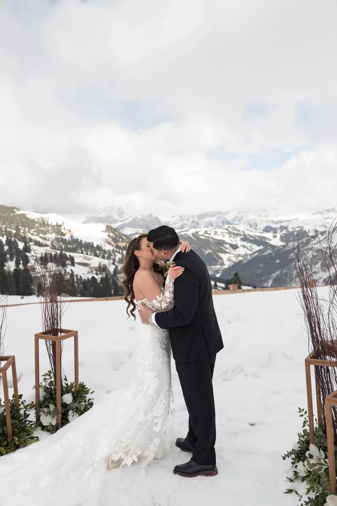 Carla and Martin's winter elopement in Corvara, Alta Badia