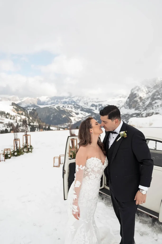 Carla and Martin's winter elopement in Corvara, Alta Badia