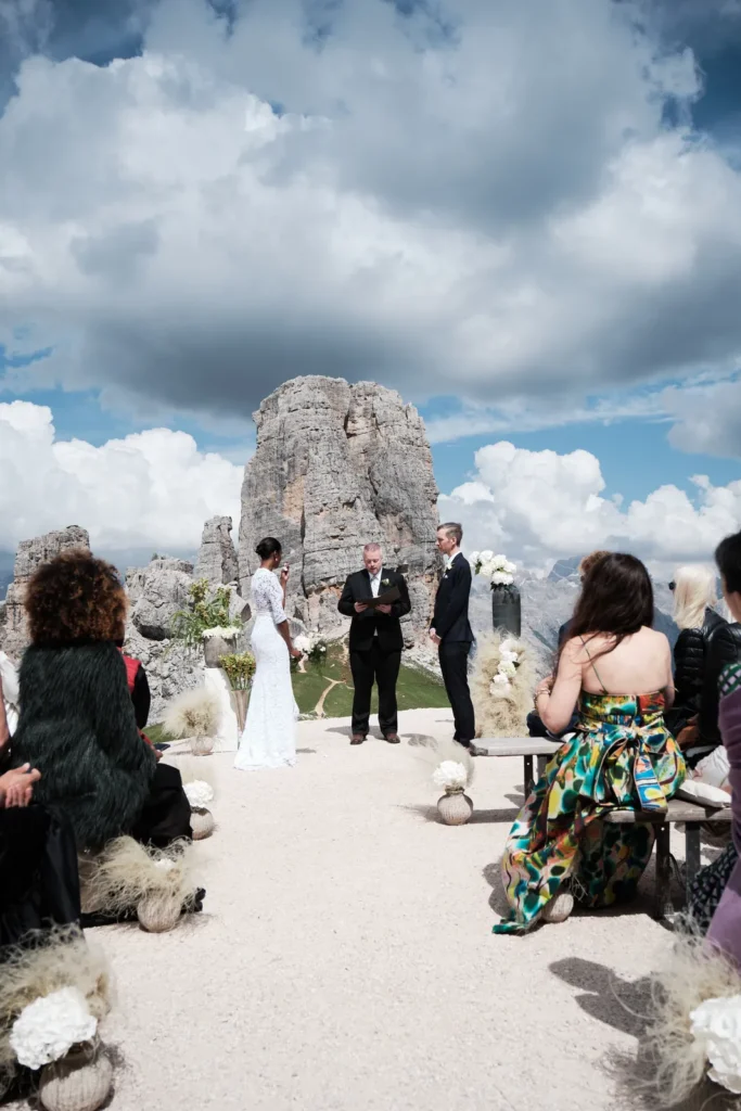 Erika and Robert's wedding at the Cinque Torri, Cortina d'Ampezzo