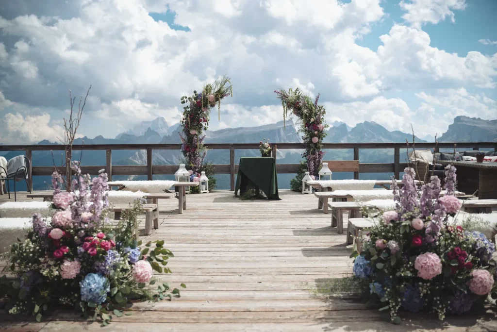 Katie and Jamin's wedding at Rifugio Pomedes, Cortina d'Ampezzo