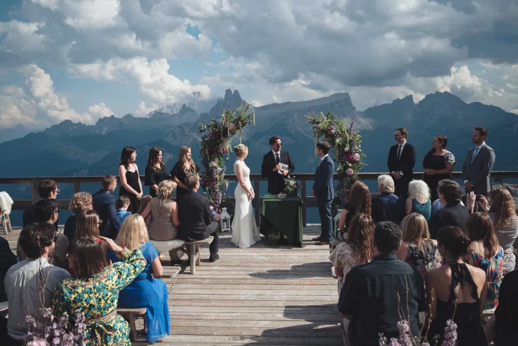 Katie and Jamin's wedding at Rifugio Pomedes, Cortina d'Ampezzo