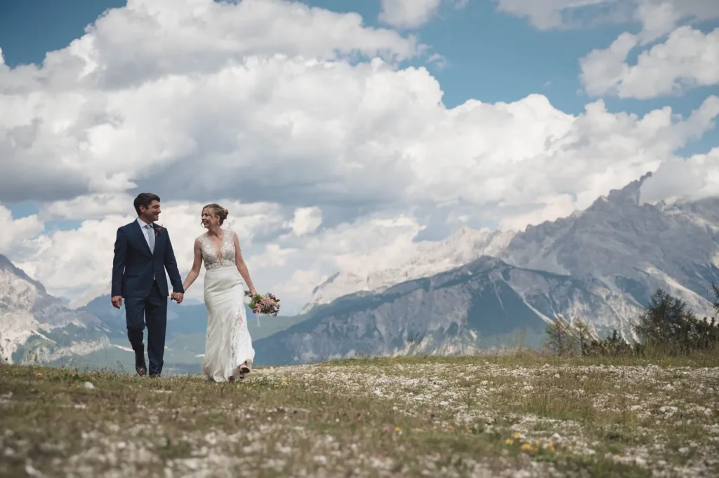 Katie and Jamin's wedding at Rifugio Pomedes, Cortina d'Ampezzo