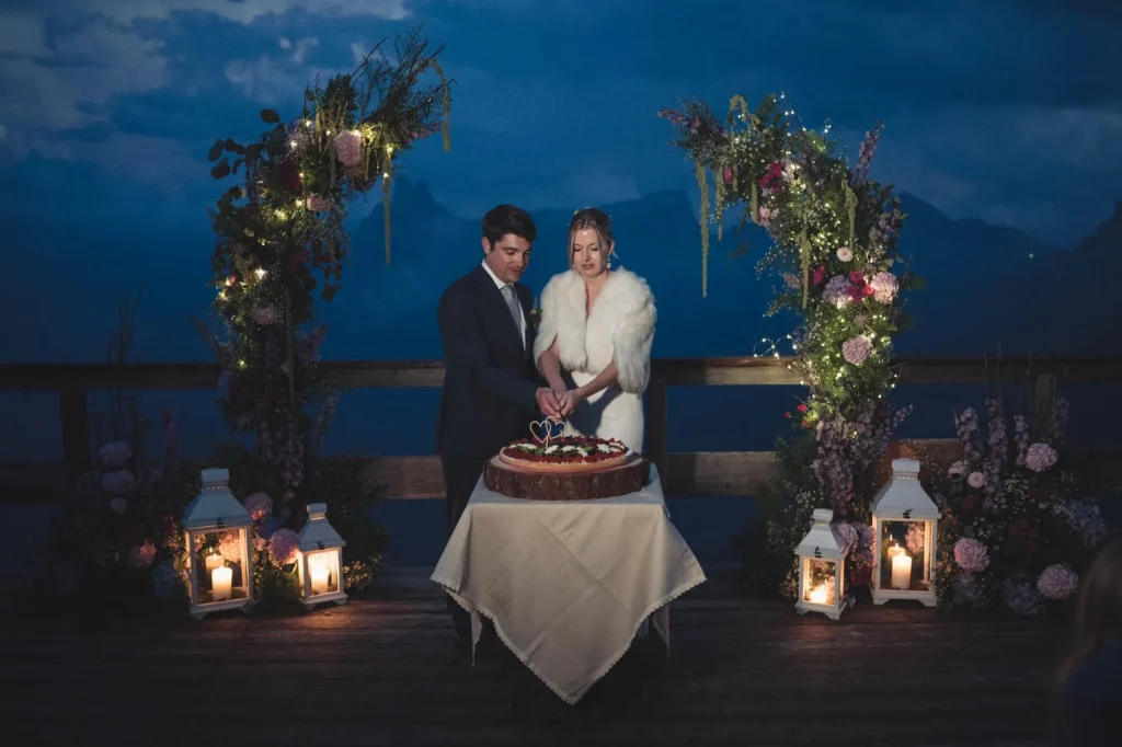Katie and Jamin's wedding at Rifugio Pomedes, Cortina d'Ampezzo