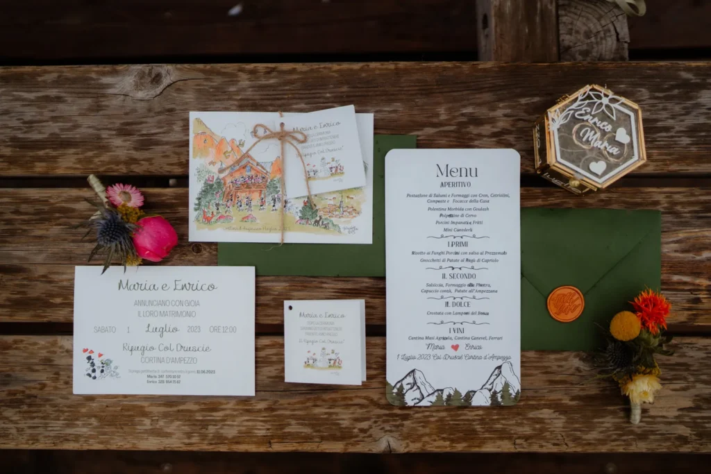 Maria and Enrico's mountain wedding in the Dolomites