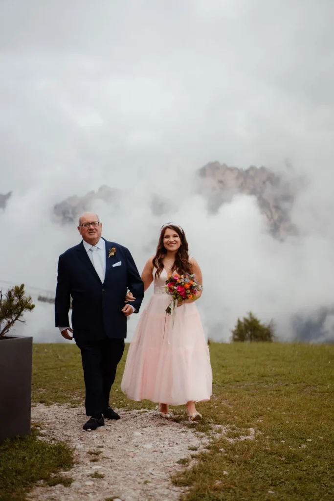 Maria and Enrico's mountain wedding in the Dolomites