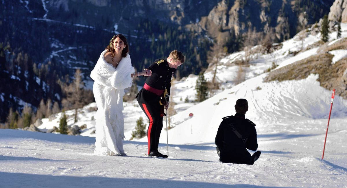 Mountain lodge wedding Dolomites